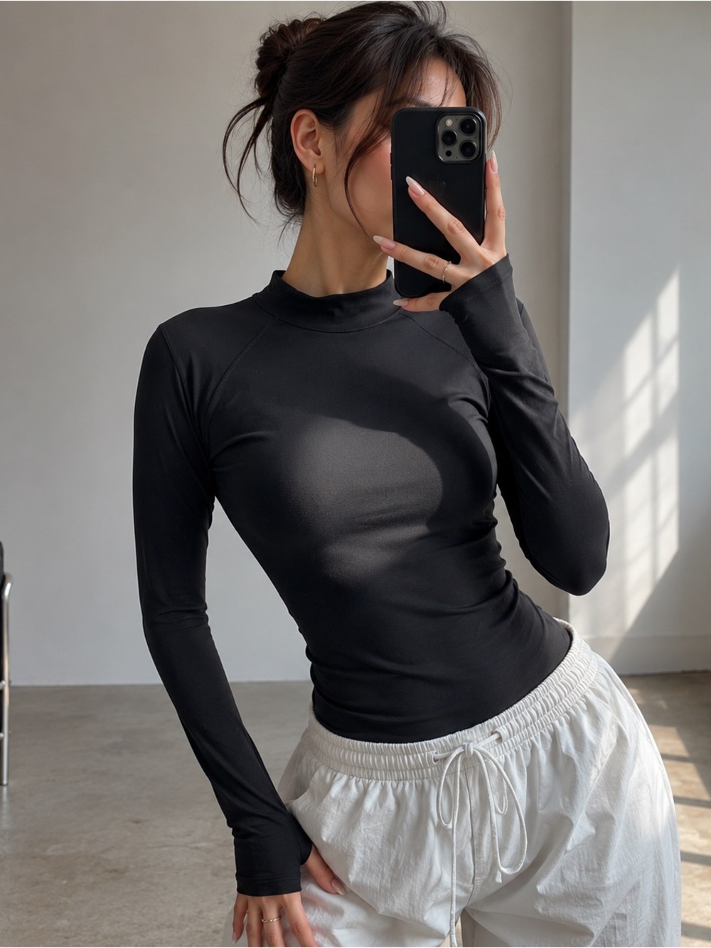 athleta back zip long sleeves pullover with side pocket june sale